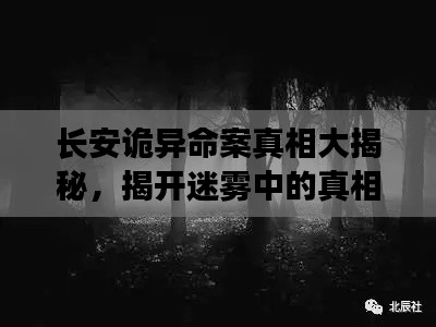 长安诡异命案真相大揭秘，揭开迷雾中的真相！